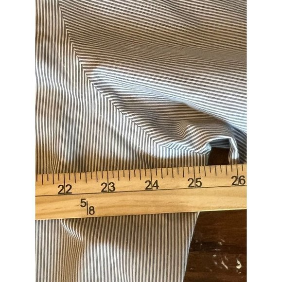 𝅺BROOK'S Brothers Regent men's blue & white striped dress shirt size 17 1/2-4/5 - Picture 9 of 9